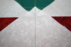 The two seams after stitching again.